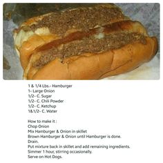 a hot dog on a bun with toppings and instructions to make it in the oven