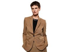 MANGO Boreal Blazer - Women's Clothing : Medium Brown : Customers say styles from this brand tend to run small, order one size up. Make the classic statement with your formal look by wearing the MANGO Boreal Blazer. Lapel V-neckline collar. Long sleeves and structured shoulders. Two welt pockets on the front. Allover eye-catching tailored design. Back slit. Inner lining. Main: 76% polyester, 18% viscose, 6% elastane; Lining: 55% polyester, 45% viscose; Sleeve lining: 100% polyester; Piping: 100% Woman Blazer, Sporty Crop Top, Blazer Suit Women, Mango Blazer, Blazer Women, Style Blazer, Mango Fashion, Tailored Design, Kids Books