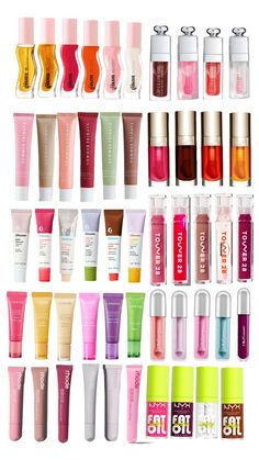 lippies Nyx Fat Oil, Fat Oil, Preppy Makeup, Girly Christmas Gifts, Rem Beauty, Tower 28, Makeup Bag Essentials, Sephora Skin Care, Lip Gloss Collection