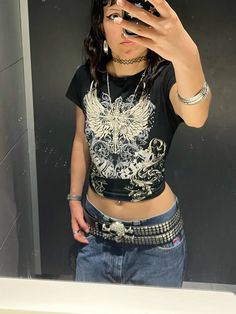 Affliction Outfits Girl, Affliction Girl, Affliction Fits, Drainer Style, Affliction Outfits, Trashy Emo, Affliction Clothing, Grunge Fits, Outfit References