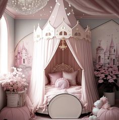 1 Bedroom Apartment Decor, Princess Kids Room, Modular Interior, Girls Princess Room, Princess Bedrooms, Dreamy Decor, Aesthetic Bedroom Decor, Kids Room Interior Design