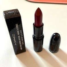 Brand New In Box. Dark Mac Lipstick, Gothic Makeup Products, Storybook Cosmetics, Black Lipstick, Ethereal Makeup, Dope Makeup, Fancy Makeup, Makeup Obsession, Mac Makeup