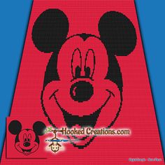 a cross stitch pattern of mickey mouse