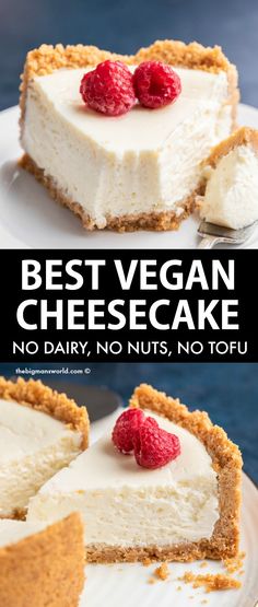 the best vegan cheesecake no dairy, no nuts, no tofu recipe