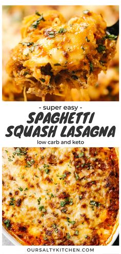 spaghetti squash lasagna is an easy and delicious dinner