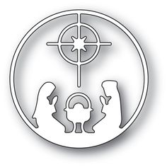 the nativity symbol is shown in white