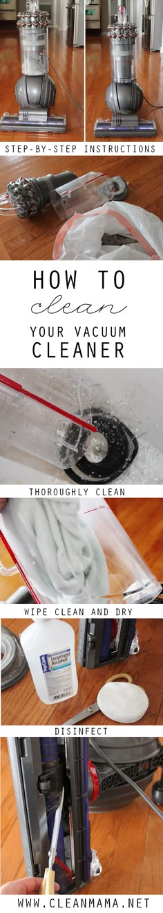 how to clean your vacuum cleaner with the help of a steam mop and other cleaning tools