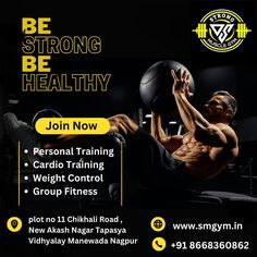 a flyer for a personal training program with a man doing a back squat and holding a basketball