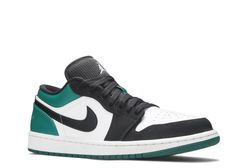 Air Jordan 1 Low 'Mystic Green' - Air Jordan - 553558 113 - white/black-mystic green | Flight Club Flight Club, Air Jordan 1 Low, Jordan 1 Low, Latest Shoes, Air Jordan 1, Nike Air Force Sneaker, Jordan 1, Air Jordan, Air Jordans