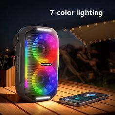 Get ready to elevate your party experience with this versatile Portable Bluetooth Party Speaker. Designed to bring powerful 20W sound, deep bass, and a colorful LED light display, this speaker is your ultimate music companion, whether indoors or outdoors. With Bluetooth 5.4 connectivity and a waterproof IPX5 rating, it’s ready to go anywhere you do. Not only can you enjoy high-quality sound wirelessly, but the speaker also supports TF-card, USB drive, and AUX input, making it compatible with all your music sources.