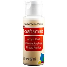 a bottle of craft smart acrylic paint on a white background with the words craft smart