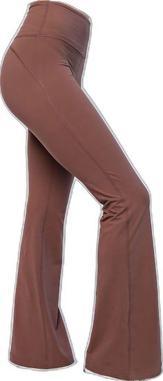 Flare Yoga Bottoms, Flared Yoga Bottoms In Solid Color, Wide-leg Yoga Pants With 4-way Stretch, Wide-leg 4-way Stretch Yoga Pants, 4-way Stretch Wide-leg Yoga Pants, Solid Flare Yoga Pants For Loungewear, Solid Color Wide Leg Yoga Pants, High Stretch Brown Yoga Pants, Fitted Wide-leg Yoga Pants