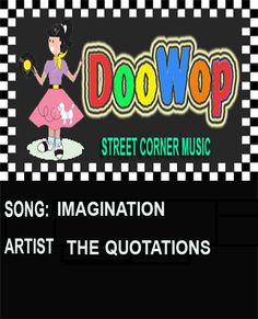 the logo for doowop street corner music, which is featured in an advertisement