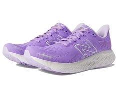 New Balance Fresh Foam X 1080v12 - Women's Shoes : Electric Purple/Cyber Lilac : The 1080 is the pinnacle offering from New Balance’s running lineup. A combination of top-of-the-line performance technology and wide-ranging accessibility offers runners at every level of intensity more comfort over more distance. Simply put, there isn’t another shoe quite like the 1080. The 1080v12 fine tunes the cushioning, weight, and flexibility ratio that makes the 1080 so adaptable to the stresses that occur Purple Running Shoes With Gel Cushioning For Sports, New Balance Dynamic Trail Running Shoes For Training, New Balance Trail Running Shoes For Training, Dynamic New Balance Trail Running Shoes For Training, Purple Running Shoes With Air Cushioning For Training, New Balance Purple Sneakers For Errands, Purple Training Running Shoes With Air Cushioning, Training Purple Running Shoes With Air Cushioning, Purple Breathable Running Shoes For Errands