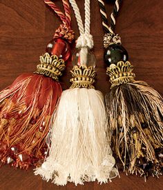 four tassels with the words a passel of tassels on them