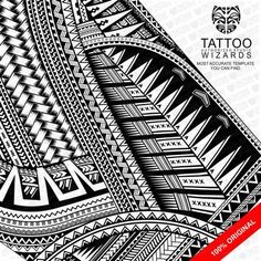 a black and white tattoo design with red border