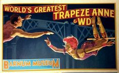 an advertisement for the world's greatest trapez anne and wd