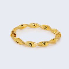 14K Gold Twisted Bangle Bracelet Twist Bracelet, Twist Jewelry, Twisted Bangle, Twisted Bracelet, Jewellery Design, Bracelet Gold, Gold Bangles, Bangle Bracelet, Classic Looks