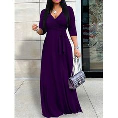 -Item Id 34934690 -Details: Belted, Knot, Wrap -Neckline: V Neck -Sleeve Type: Regular Sleeve -Style: Casual, Elegant -Type: A Line, Fitted -Waist Line: High Waist -Hem Shaped: Flared -Color: Purple -Pattern Type: Colorblock, Geometric, All Over Print -Sleeve Length: Three Quarter Length Sleeve -Fit Type: Regular Fit -Length: Long -Material: Fabric -Composition: 95% Polyester, 5% Elastane -Care Instructions: Machine Wash, Do Not Dry Clean -Sheer: No -Fabric: Slight Stretch -Pockets: No **Open To Purple Pattern, Classy Chic, Printed Sleeves, Chic Boutique, Elegant Dress, Fall Dresses, Sleeve Type, Three Quarter, Color Purple