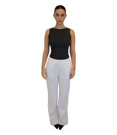 FEEELS COMFORTING - MARSHMALLOW - STRAIGHT SWEATPANT - Urban Sophistication Fitted Cotton Joggers With Drawstring, Cotton Sporty Sweatpants, White Sportswear Sweatpants With Elastic Panels, Casual Fitted Sweatpants With Straight Hem, White Sweatpants With Elastic Side Panels, Cotton Athleisure Activewear Straight Pants, White Straight Sweatpants For Athleisure, Sporty Fitted Sweatpants With Side Pockets, Fitted White Joggers