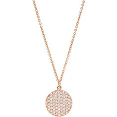 Sofer Jewelry - Pave Diamond Disc Pendant in 14K Rose Gold Dazzling Rose Gold Diamond Necklace, Rose Gold Pave Necklace For Wedding, Rose Gold Pave Set Necklace For Weddings, Rose Gold Necklace With Sparkling Stones, Formal Rose Gold Necklaces With Pave Setting, Dazzling Rose Gold Round Necklaces, Dazzling Rose Gold Round Necklace, Fine Jewelry Rose Gold Diamond Necklace With Pave Setting, Rose Gold Necklace With Pave Setting For Gift