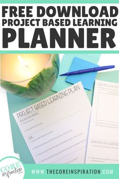 the free printable project based learning planner