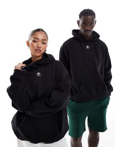 Hoodies & Sweatshirts by adidas Originals For 'no plans' plans Drawstring hood Logo embroidery to chest Pouch pocket Regular fit Unisex style Essentials Hoodie, Black Theme, Modest Fashion Winter, Black Friday Shopping, Oversized Hoodie, White Trainers, Adidas Gazelle, Maxi Dress Trend, Cargo Trousers