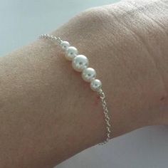 Pearl Bar Bracelet Sterling Silver Tiny Pearl Bracelet | Etsy Hypoallergenic Sterling Silver Pearl Bracelet, Sterling Silver Bracelets With Pearl Drop And Round Beads, Adjustable Sterling Silver Bracelet With Pearls For Gift, Pearl Drop Sterling Silver Bracelet With Round Beads, Sterling Silver Pearl Drop Bracelet For Anniversary, Adjustable Sterling Silver Pearl Bracelet For Gift, Delicate Sterling Silver Pearl Bracelet In Silver, Classic Sterling Silver Pearl Bracelet For Gift, Classic Sterling Silver Pearl Bracelet As Gift