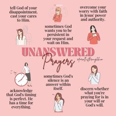 a poster with the words unanswered prayer on it