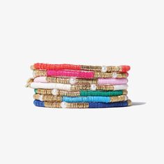 Rory Sequins and Pearls Bracelet Stack of 7 Rainbow Bracelet Bohemian Multicolor Wrap Bracelet For Everyday, Multicolor Stackable Wrap Bracelet, Bohemian Multicolor Stacked Beaded Bracelets, Everyday Multicolor Stacked Jewelry, Vibrant Adjustable Rainbow Bracelets, Multicolor Stackable Bracelets For Friendship, Multicolor Bohemian Stacked Bracelets, Bohemian Multicolor Stacked Bracelets, Multicolor Stackable Beaded Bracelets For Beach