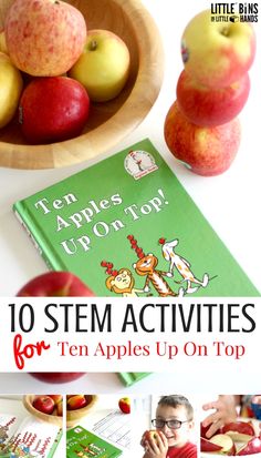 there are pictures of apples and other things to do with them in the kitchen or on the dining room table