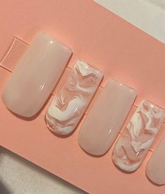 Milky white press on nails- 10 pc nails and a prep kit White And Beige Nails Acrylic, Milky Swirl Nails, Milky White Nails With Marble, Milky White Marble Nails Acrylic, Press On Gel Nails, Milky Marble Nails, Neutral Marble Nails, Recruitment Nails, Milky White Marble Nails