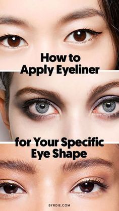 How To Eyeliner Wing, Where To Put Eyeliner, Eyeliner By Eye Shape, Step By Step Eyeliner, Eyeliner Application, Eyeliner Techniques, How To Do Eyeliner, Eyeliner For Beginners, Perfect Eyeliner