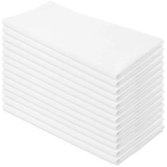 a stack of white napkins sitting on top of each other in front of a white background