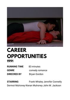 an advertisement for career opportunity with a woman laying on the floor