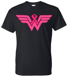 Wonder Woman Breast Cancer Tee Tshirt Sayings, October Shirts, October Pink, Volleyball Shirts, Pink Friday, Tshirt Ideas, Awareness Shirt, Let's Celebrate, Silhouette Projects