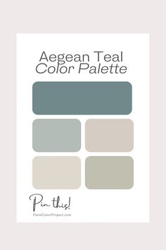 an image of the color palette for aegean teal and pale blue, with text that reads