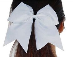 "These beautiful Large Hair Bows are made from 3-inch wide Grosgrain Ribbon and sealed on the ends. I have these ready to ship out today. My Sports Bows measure 6-7 inches from top to bottom and across! -------------------------------------------------------------- If you don't see the number you are looking for, just Etsy message me! Let me know the special quantity you would like. I can make a special package just for you! -SPECIAL CUSTOMER LISTING- I can make these beautiful bows with a ponyt Softball Roses, Softball Hair Bows, Cheer Ribbon, Cheer Hair Bows, Glitter Cheer Bow, Blue Cheer, Softball Hairstyles, Ponytail Girl, Softball Gifts