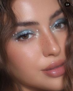 Soft Makeup Look, Festival Make Up, Mekap Mata, Rhinestone Makeup, Smink Inspiration