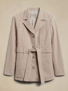 Norfolk Linen-Cotton Jacket | Banana Republic Norfolk Jacket, Europe Travel Outfits, Lady Jacket, Trip Outfits, Strong Shoulders, Riding Jacket, Gorgeous Leather, Europe Trip, Belted Jacket