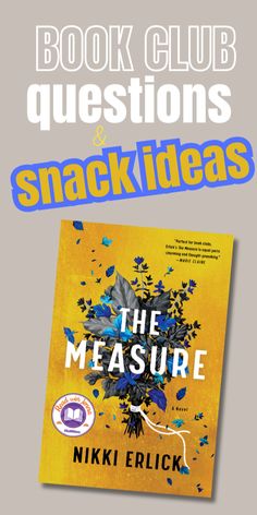 the book club questions and snack ideas by niki errick is out now