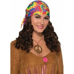 Shop Adults Hippie Head Scarf at The Base Warehouse. Australia's largest party supplies store.Item Includes:1 x Adults Hippie Head Scarf 70s Hairstyles Hippie, 70s Hairstyles, Feelin Groovy, Fibre And Fabric, Hippie Costume, Brown Wig, Curly Wig, Creative Halloween Costumes, Summer Scarves