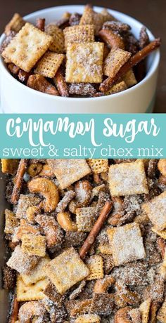 cinnamon sugar sweet and salty chex mix