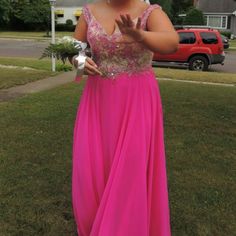 Reposhing This Item I Purchased From @Megzmrozek. Loved It, But Ready To Rotate For Something New. Questions? Leave A Comment Below! Pink Prom Dress Plus Size, Hot Pink Prom, Hot Pink Prom Dress, Plus Size Hot, Prom Dress Plus Size, Pink Prom Dress, Pink Prom, Plus Sized, Dress Plus Size