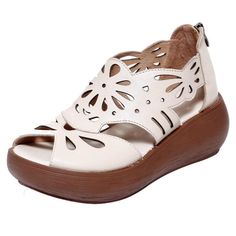 Item Type: ShoesGender: Women Upper Material: Cowhide Toe Type: Round Toe Heel Type: Wedge Heel Height: Middle Heel (3-5 cm) Theme: Spring/Fall,Summer Close Style: Zipper Occasion: Daily,Casual,Holiday Style: Casual Color: Beige, Brown, Black Size Chart: size length cm inch 35 22.50 8.86'' 36 23.00 9.06'' 37 23.50 9.25'' 38 24.00 9.45'' 39 24.50 9.65'' 40 25.00 9.84'' Loafer Slippers, Shoe Boot Sandals, Holiday Style, Round Toe Heels, Massage Therapy, Beige Brown, Boot Sandals, Sandals Summer, Holiday Fashion