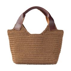 "This product is named as \"Mira\" : a nice gift to spoil yourself and your belovings. macrame knotted bag eleborated with real nice leather handle and pocket.  high quality distressed original leather gets better over time. the more you use it, the better it looks. Dimensions :  Width:                           45 cm / 17,7 ″ Height with handle:    42 cm / 16,5 ″" Casual Handwoven Crochet Bag With Top Handle, Woven Crochet Top Handle Bag For Daily Use, Brown Top Handle Crochet Bag For Shopping, Everyday Woven Leather Bucket Crochet Bag, Everyday Woven Leather Crochet Bucket Bag, Eco-friendly Crochet Shoulder Bag With Woven Leather, Woven Leather Crochet Satchel For Daily Use, Daily Use Crochet Leather Satchel Bag, Crochet Leather Bag With Double Handle For Everyday Use