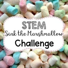 STEM Sink the Marshmallow Challenge Marshmallow Challenge, Stem Club, Kindergarten Stem, Elementary Stem Activities, Steam Challenges, Steam Ideas, Stem Classes, Stem Elementary, Stem Lab