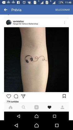 a person with a tattoo on their leg