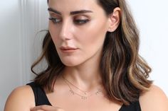 14k Gold 9 Diamond Dangle Necklace Features * Made to Order. * Gold KT: 14K Solid Gold * Custom Gold Color: Rose Gold, Yellow Gold, White Gold * Diamond-Cut: Round * Number of Stones: 9 * Stone Size: 2.00mm * Total CTW: 0.27ctw * Diamond Color-Clarity: G Color SI Clarity * Setting Type: Bezel * Ready to Ship in 7-10 Business Days ▶ Want to find out more? Check out my shop http://etsy.me/2lUcVnH Go Directly to My Sections * Gold Necklaces - http://etsy.me/2lUxj86 * Gold Bracelets - http://etsy.me 14k Gold Drop Necklace Fine Jewelry, Dainty Rose Cut Diamond Necklaces For Formal Occasions, Rose Gold 14k Gold Dangle Necklace, Rose Gold 14k Dangle Necklace, Formal Dainty Necklace With Rose Cut Diamonds, Dainty Formal Necklaces With Rose Cut Diamonds, Elegant Dangle Diamond Necklace For Gift, Fine Jewelry Necklaces With Diamond Cut Dangle, Fine Jewelry Dangle Necklaces With Diamond Cut