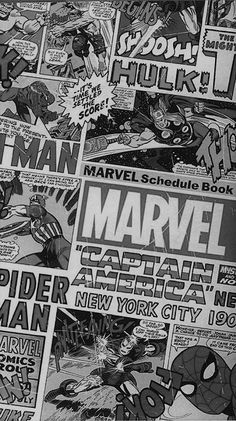 an image of spider - man and the new york city comic book pages in black and white